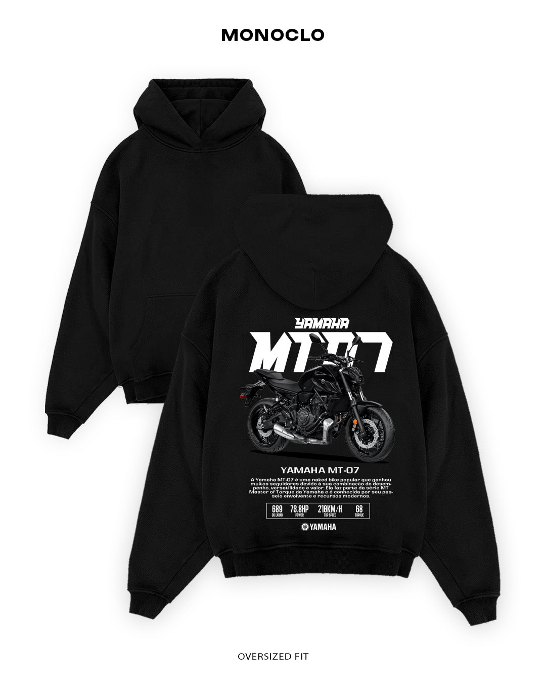 Худі Yamaha MT - 07 - shop_name Чорний