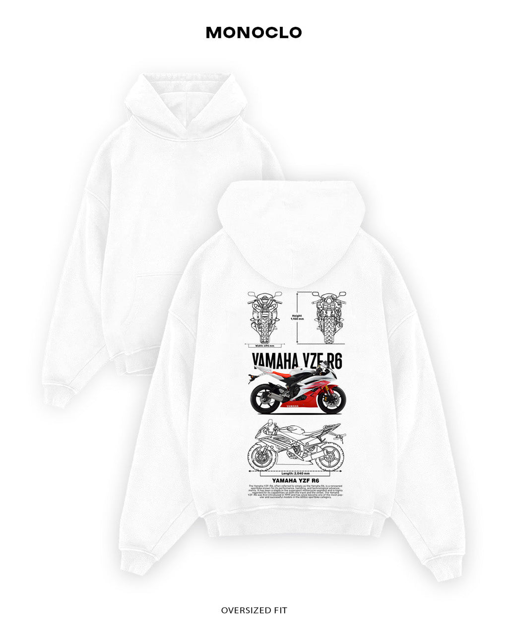 Худі Yamaha YZF R6 - MONOCLO UA