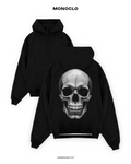 Худі Monoclo Skull Dotwork Halftone – Чорний