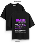 Футболка Monoclo Nissan Silvia S13 1994 Alma Nocturna Halftone – Чорний