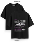 Футболка Monoclo Nissan Skyline GT-R R33 Récord de Nürburgring — чорний, принт на спині 39 см