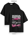 Футболка Monoclo Honda S2000 Suki Racing Team — чорний, принт на спині 39 см