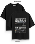 Футболка Monoclo Mercedes-Benz 190E 2.5-16 Evolution II DTM Racing Heritage — чорний, принт на спині 39 см