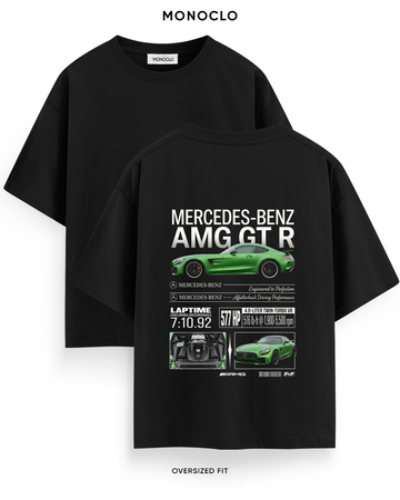 Футболка Monoclo Mercedes-Benz AMG GT R Engineered to Perfection — чорний, принт на спині 39 см