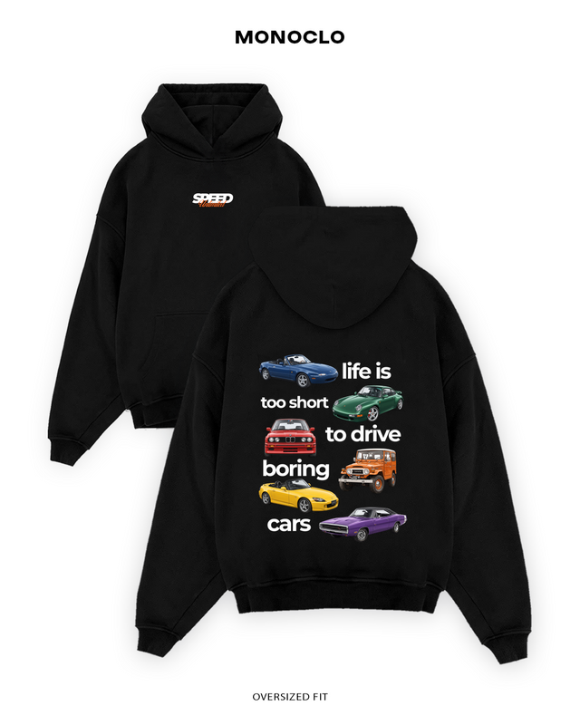 Monoclo Life Is Too Short Speed Unlimited — худі, Чорний