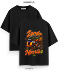 Футболка Monoclo Lando Norris #4 Helmet Halftone — чорний, принт на спині 43 см