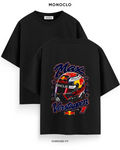 Футболка Monoclo Max Verstappen #1 Helmet Halftone — чорний, принт на спині 43 см