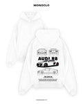 Худі Monoclo Audi R8 White Blueprint – Білий