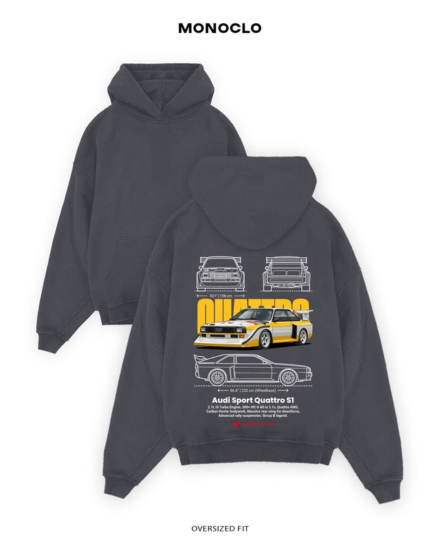 Худі Monoclo Audi Sport Quattro S1 – Графітовий