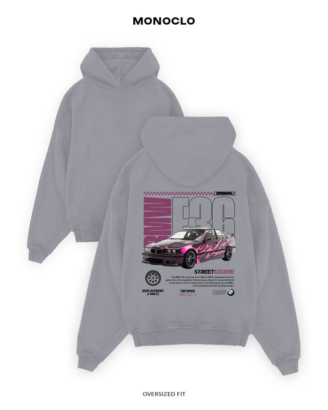 Худі Monoclo BMW E36 Street Legend – Сірий