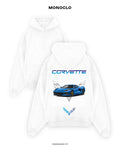 Худі Monoclo Chevrolet Corvette Blue – Білий