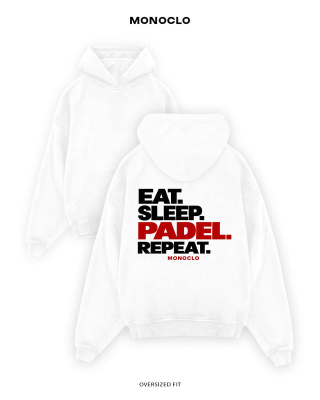 Худі Monoclo Eat Sleep Padel Repeat – Білий