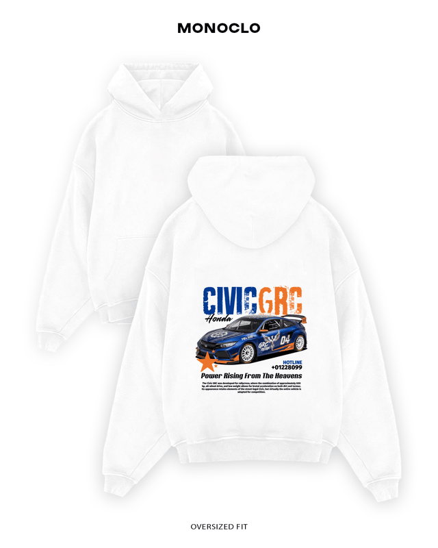 Худі Monoclo Honda Civic GRC Power Rising – Білий