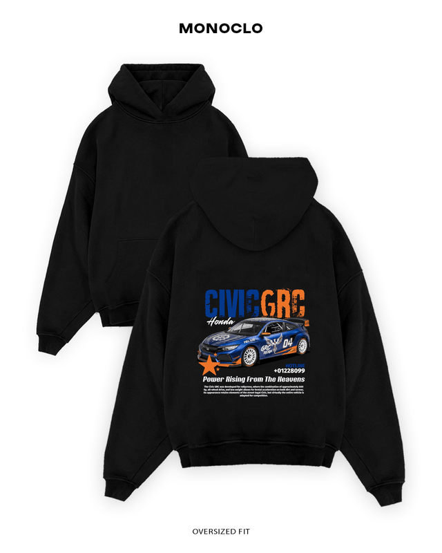 Худі Monoclo Honda Civic GRC Power Rising – Чорний