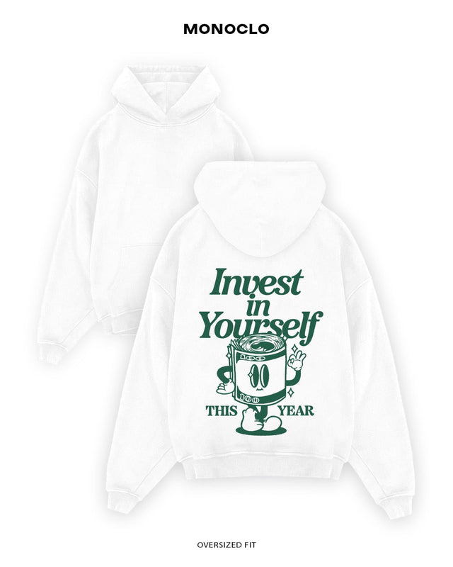 Худі Monoclo Invest in Yourself – Білий