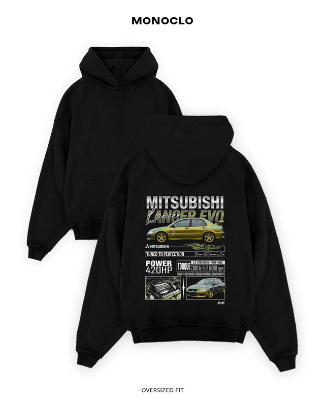 Худі Monoclo Mitsubishi Lancer EVO VII Brian O’Conner Evo – Чорний
