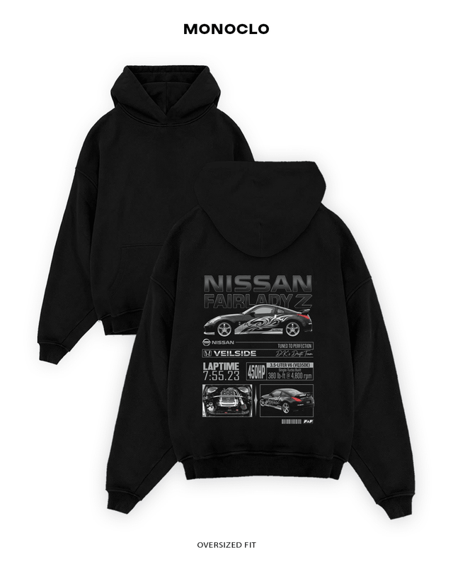 Худі Monoclo Nissan Fairlady Z Veilside DK Drift Team – Чорний