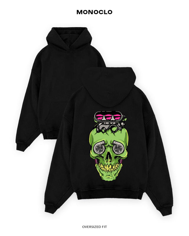 Худі Monoclo Turbo Skull – Чорний