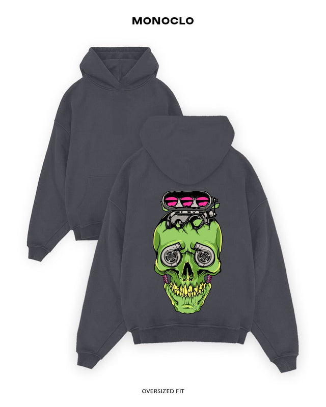 Худі Monoclo Turbo Skull – Графітовий
